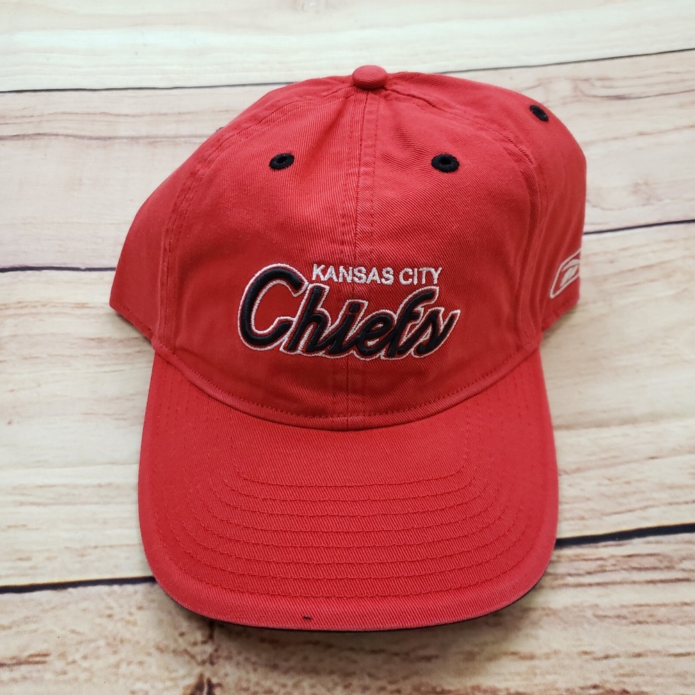 NEW Kansas City Chiefs Hat Cap Adult Strap Back Red NFL Football Reebok Mens A5